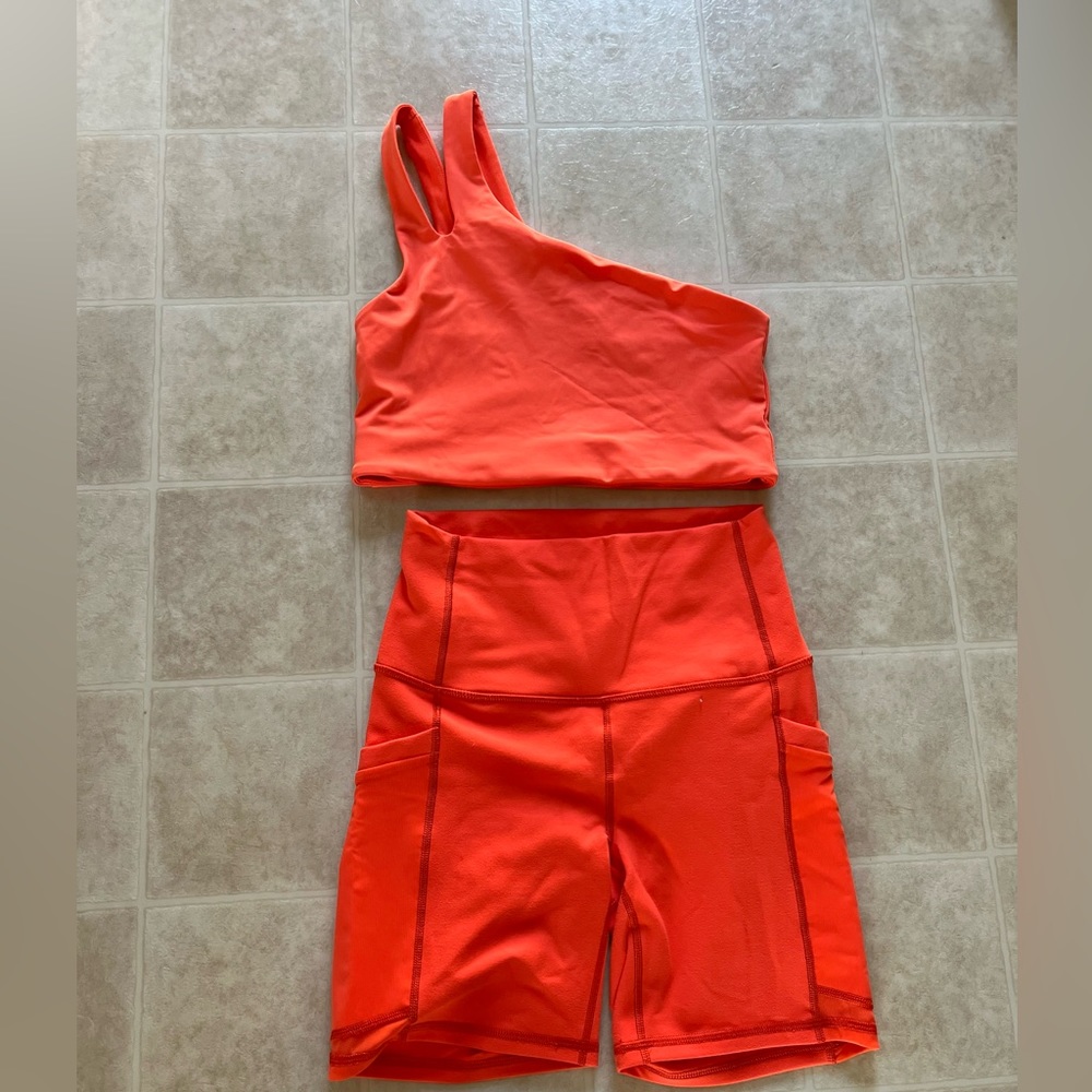 Fabletics Orange Workout Set